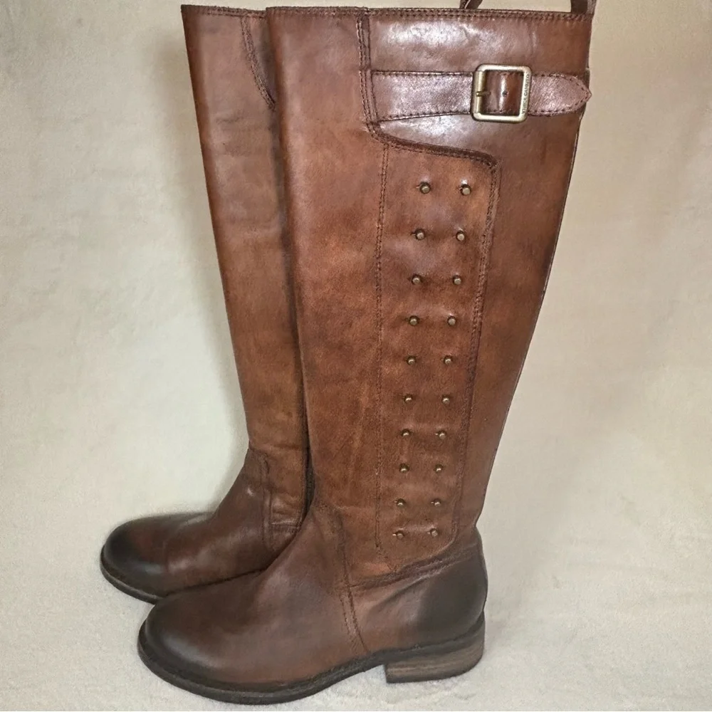 Vince Camuto Women’s Leather Studded Riding Boots
